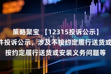 策略聚宝 【12315投诉公示】顾家家居新增2件投诉公示，涉及不按约定履行送货或安装义务问题等